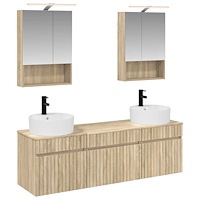 vidaXL Badrumsskåpsset 5 pcs Sonoma-ek 50 x 14,5 x 70 cm