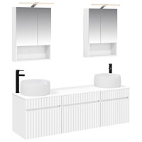 vidaXL Badrumsskåpsset 5 pcs Vit 50 x 14,5 x 70 cm Konstruerat trä