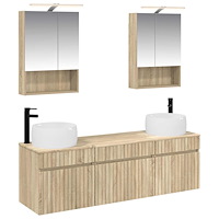 vidaXL Badrumsskåpsset 5 pcs Sonoma-ek 50 x 14,5 x 70 cm