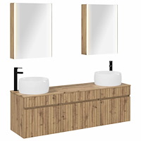 vidaXL Badrumsskåpsset 5 pcs Artisan-ek 53 x 15,5 x 70 cm