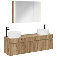 vidaXL Badrumsskåpsset 4 pcs Artisan-ek Konstruerat trä