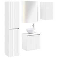 vidaXL Badrumsskåpsset 5 pcs Vit 53 x 15,5 x 70 cm Konstruerat trä