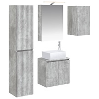 vidaXL Badrumsskåpsset 5 pcs Betonggrå 50 x 14,5 x 70 cm