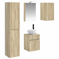 vidaXL Badrumsskåpsset 5 pcs Sonoma-ek 40 x 10,5 x 60,5 cm