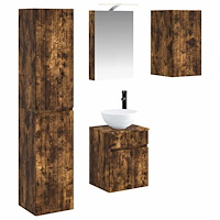 vidaXL Badrumsskåpsset 5 pcs Rökt ek 40 x 10,5 x 60,5 cm