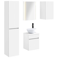 vidaXL Badrumsskåpsset 5 pcs Vit 43 x 11,5 x 60,5 cm Konstruerat trä