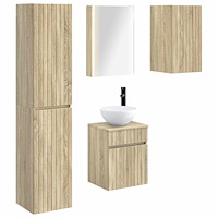 vidaXL Badrumsskåpsset 5 pcs Sonoma-ek 43 x 11,5 x 60,5 cm