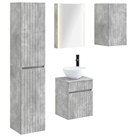vidaXL Badrumsskåpsset 5 pcs Betonggrå 43 x 11,5 x 60,5 cm