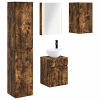vidaXL Badrumsskåpsset 5 pcs Rökt ek 43 x 11,5 x 60,5 cm