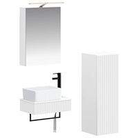 vidaXL Badrumsskåpsset 4 pcs Vit 50 x 14,5 x 70 cm Konstruerat trä