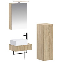 vidaXL Badrumsskåpsset 4 pcs Sonoma-ek 50 x 14,5 x 70 cm