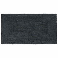 vidaXL Områdesmattor Rektangulär Mörkgrå 60 x 110 cm Jute