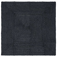 vidaXL Områdesmattor Fyrkantig Mörkgrå 240 x 240 cm Jute