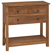 vidaXL Sideboard Naturlig 79 x 35 x 80 cm Massivt teakträ