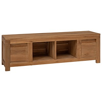 vidaXL TV-skåp 110 x 30 x 35 cm Naturlig Massivt teakträ