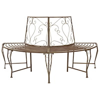 vidaXL Trädbänk 4-Antal sittplatser 160 x 80 x 89 cm Stål Antikbrun