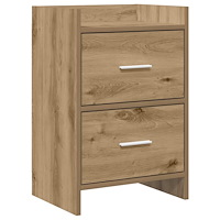 vidaXL Sängbord Artisan-ek 40 x 30 x 60 cm Konstruerat trä