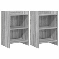 vidaXL Sängbord 2 pcs Grå Sonoma 40 x 30 x 60 cm Konstruerat trä