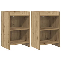 vidaXL Sängbord 2 pcs Artisan-ek 40 x 30 x 60 cm Konstruerat trä