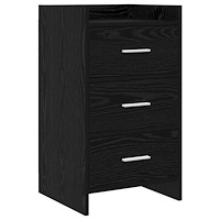 vidaXL Sängbord Svart ek 40 x 36 x 70 cm Konstruerat trä