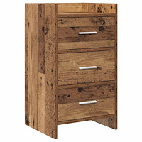 vidaXL Sängbord Gammalt trä 40 x 36 x 70 cm Konstruerat trä