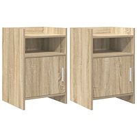 vidaXL Sängbord 2 pcs Sonoma-ek 40 x 36 x 60 cm Konstruerat trä