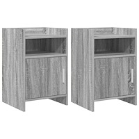 vidaXL Sängbord 2 pcs Grå Sonoma 40 x 36 x 60 cm Konstruerat trä