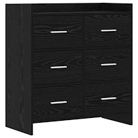 vidaXL Sideboard Svart ek 75 x 33 x 80 cm Konstruerat trä