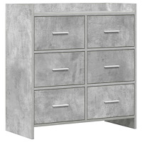 vidaXL Sideboard Betonggrå 75 x 33 x 80 cm Konstruerat trä