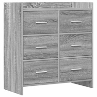 vidaXL Sideboard Grå Sonoma 75 x 33 x 80 cm Konstruerat trä