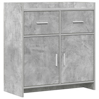 vidaXL Sideboard Betonggrå 75 x 36 x 80 cm Konstruerat trä