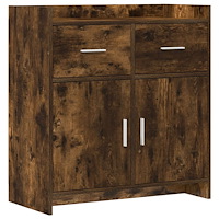vidaXL Sideboard Rökt ek 75 x 36 x 80 cm Konstruerat trä