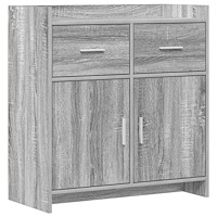 vidaXL Sideboard Grå Sonoma 75 x 36 x 80 cm Konstruerat trä