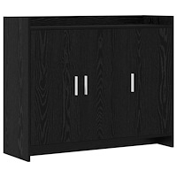 vidaXL Sideboard Svart ek 98,5 x 33 x 80 cm Konstruerat trä