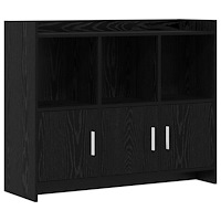 vidaXL Sideboard Svart ek 98,5 x 33 x 80 cm Konstruerat trä
