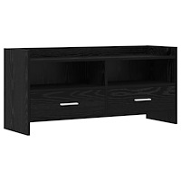 vidaXL TV-skåp 100 x 33 x 47 cm Svart ek Konstruerat trä