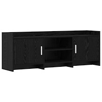 vidaXL TV-skåp 130 x 33 x 47 cm Svart ek Konstruerat trä