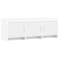 vidaXL TV-skåp 130 x 33 x 47 cm Vit Konstruerat trä