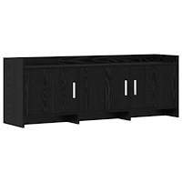 vidaXL TV-skåp 130 x 33 x 47 cm Svart ek Konstruerat trä