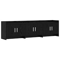 vidaXL TV-skåp 168 x 33 x 47 cm Svart ek Konstruerat trä