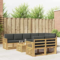vidaXL Utomhussoffset 8 pcs Vit och antracit 59 x 59 x 37 cm Polyester