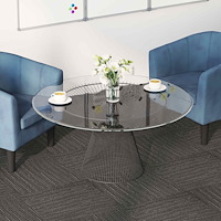 vidaXL Mattan platta Randig Mörkbrun 50 x 50 cm 4 pcs PP och Bitumen