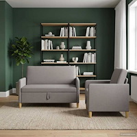 vidaXL Soffgrupp med förvaring 2 pcs Taupe Polyester