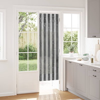 vidaXL Insektsgardin Chenille Grå och svart 56 x 185 cm 100% PP
