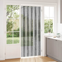 vidaXL Insektsgardin Chenille Grå och svart 90 x 220 cm 100% PP