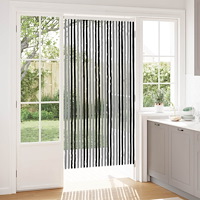 vidaXL Insektsgardin Chenille Grå och svart 100 x 200 cm 100% PP