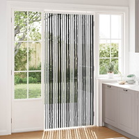 vidaXL Insektsgardin Chenille Grå och svart 100 x 220 cm 100% PP