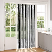 vidaXL Insektsgardin Chenille Grå och svart 100 x 230 cm 100% PP