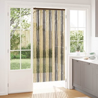vidaXL Insektsgardin Chenille Mörkbrun och Beige 90 x 200 cm 100% PP