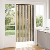 vidaXL Insektsgardin Chenille Mörkbrun och Beige 100 x 200 cm 100% PP